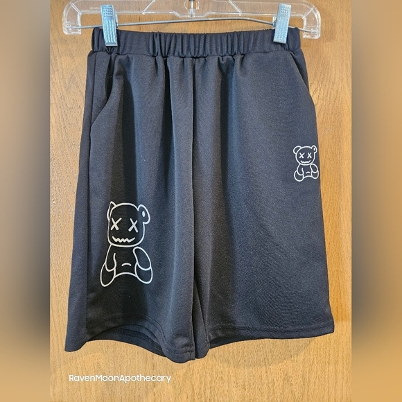 3/15$ Bundle Deal Youth Black Voodoo Bear Shorts w/Pockets - Picture 1 of 9